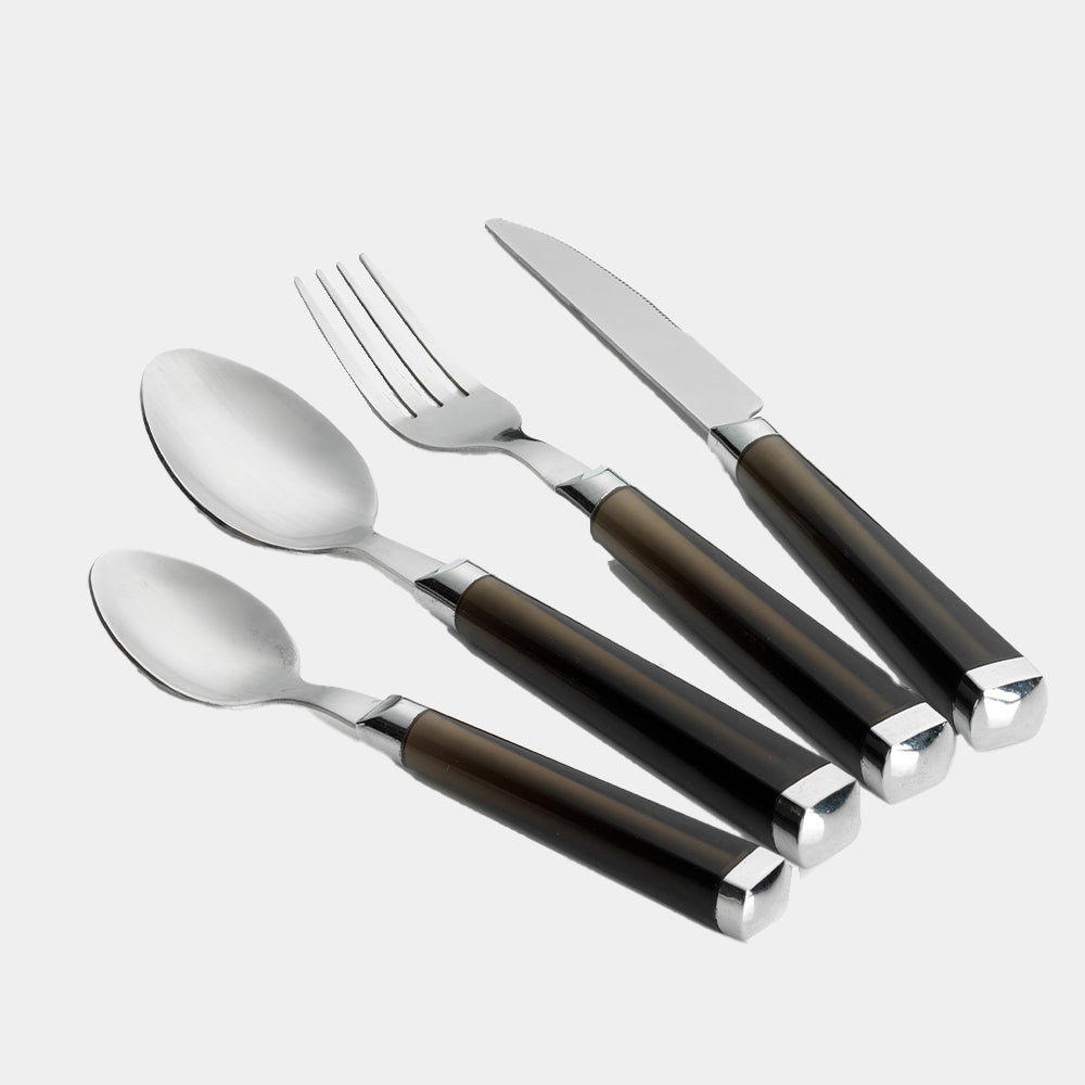 Flamefield Cutlery Black 16 pc Set