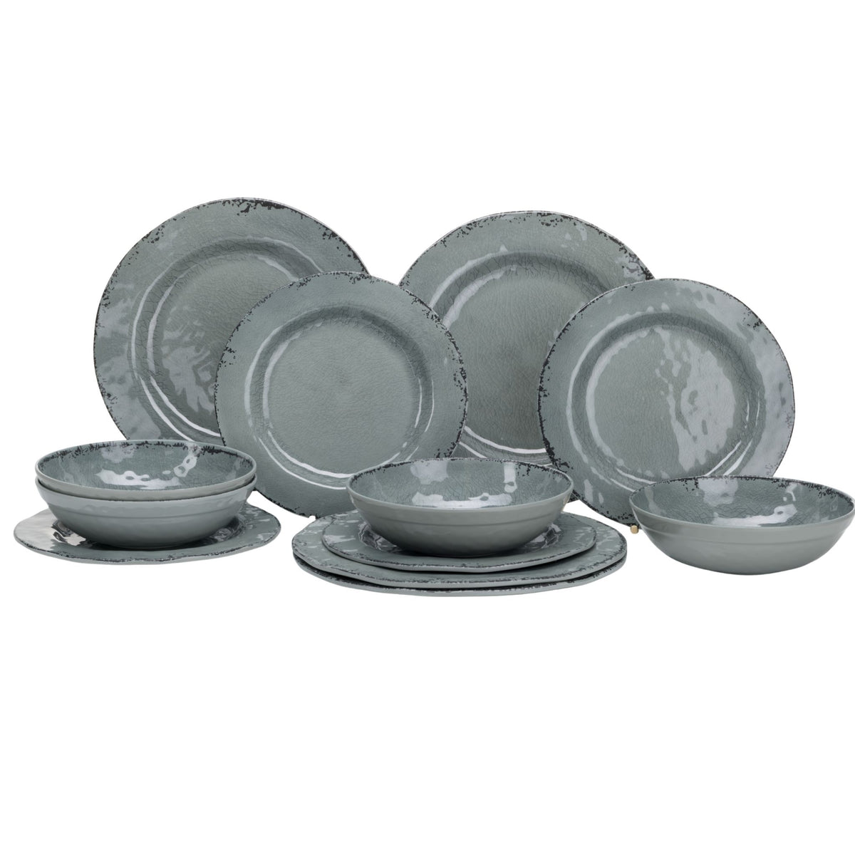 Flamefield Non Slip Moondust 12 pc Melamine Set