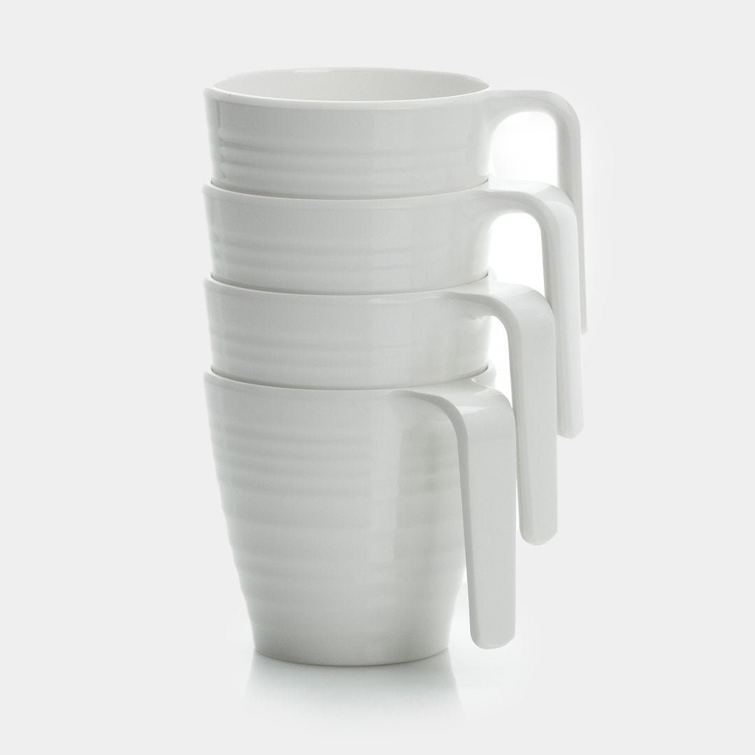 Flamefield Soft White Stacking Mugs