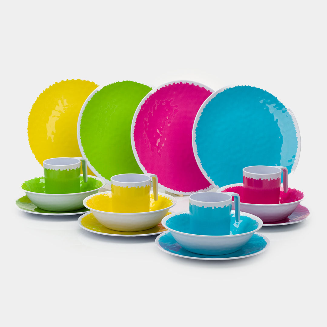 Ensemble de 16 pièces en mélamine Hello Summer de Flamefield